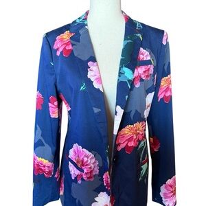 Banana Republic Dark Blue Floral Blazer